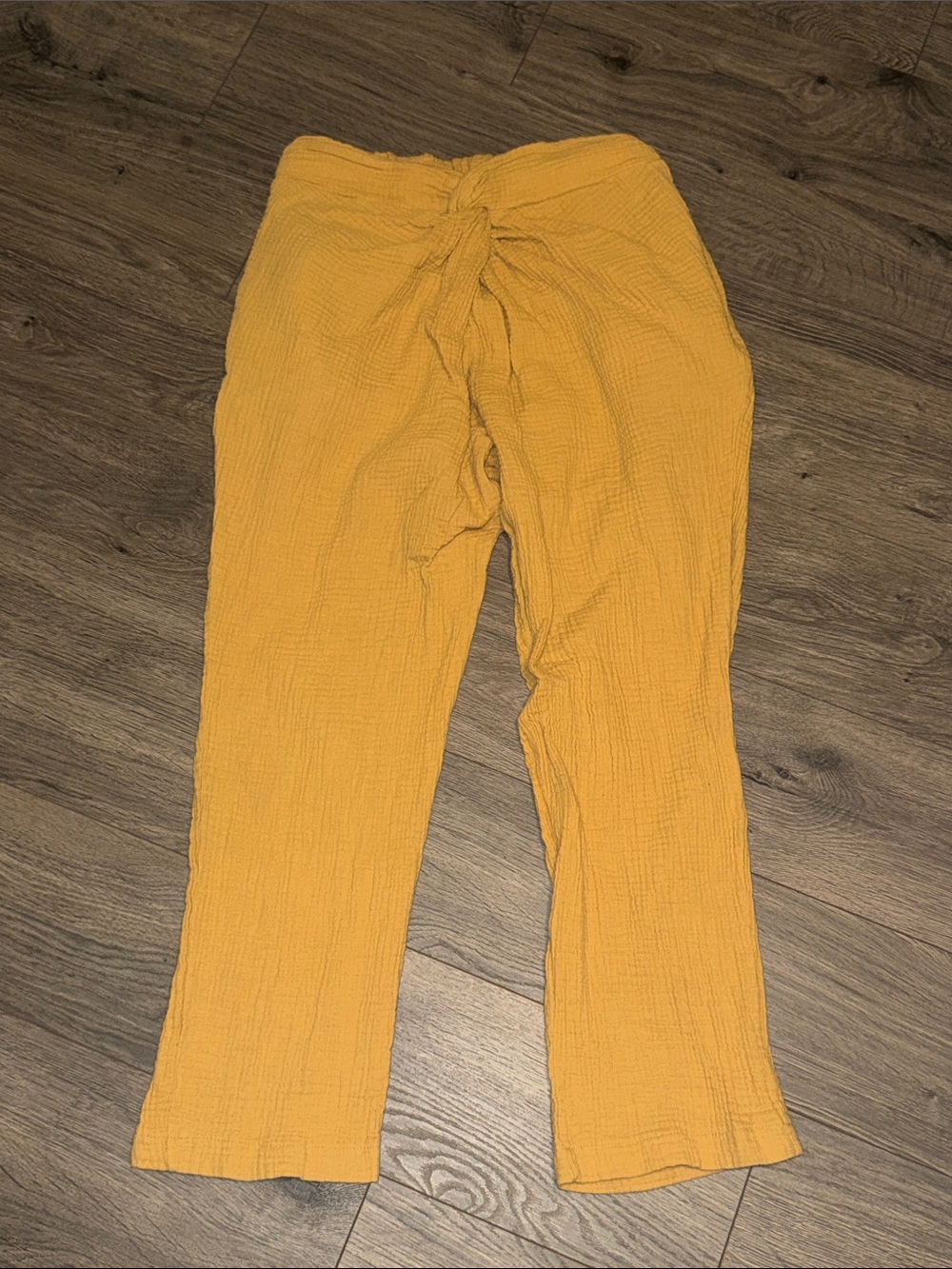 BUCKETLIST Mustard Gauze Drawstring Joggers